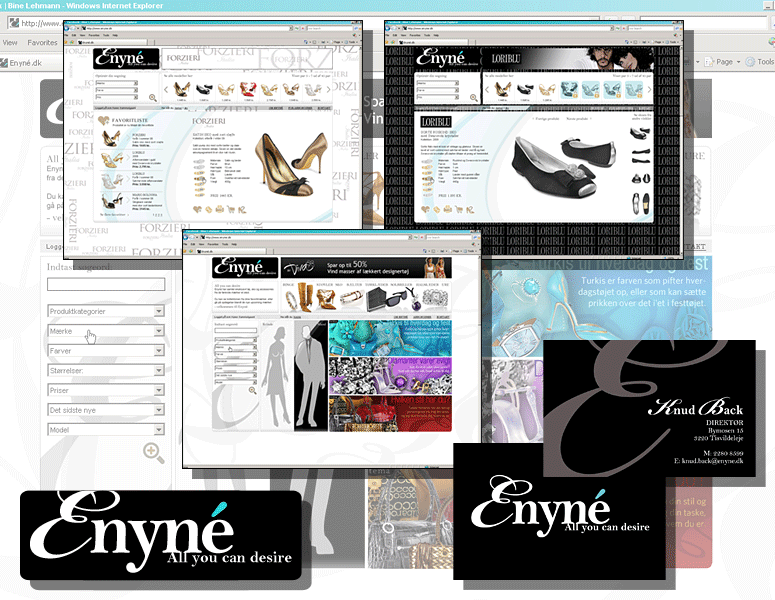 ENYN&Eacute; - All you can desire. Online skoshop test